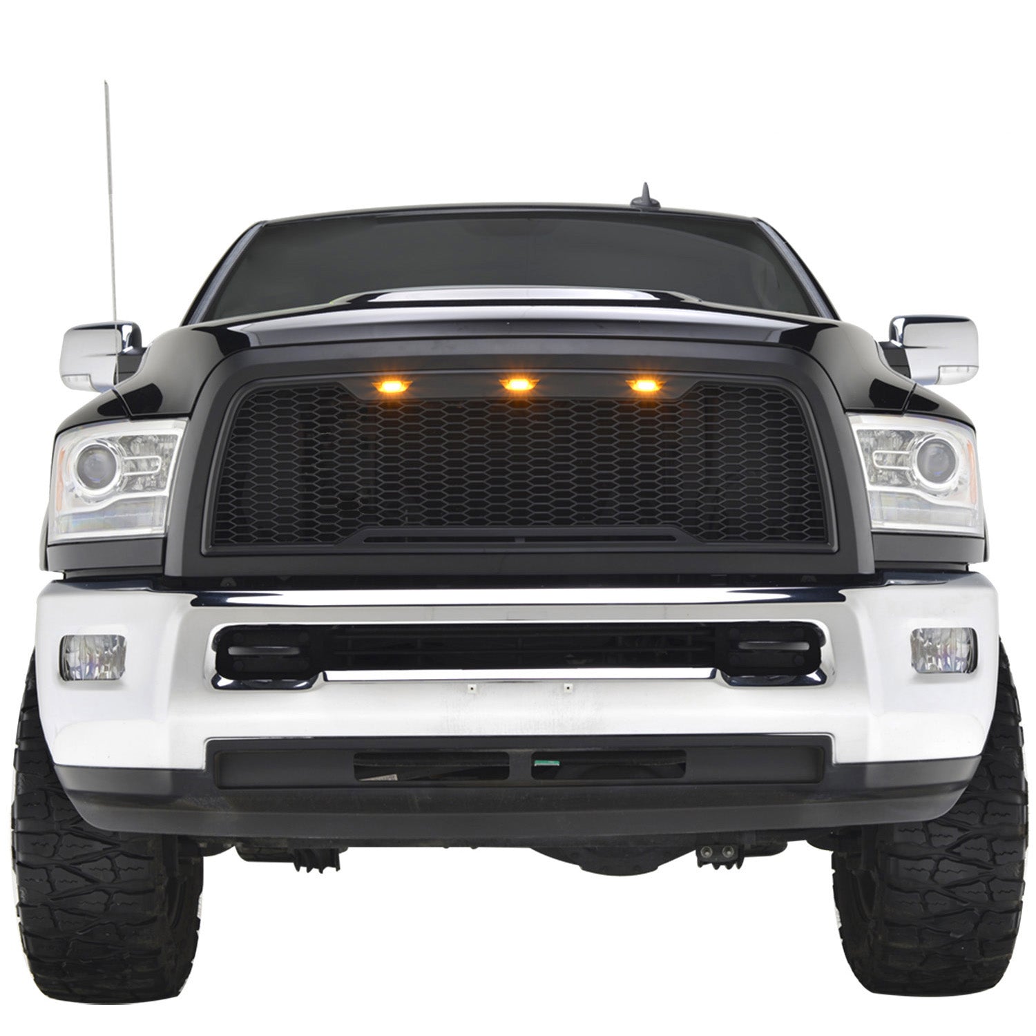 10-12 Dodge Ram 2500/3500 Matte Black ABS LED Impulse Mesh Grille