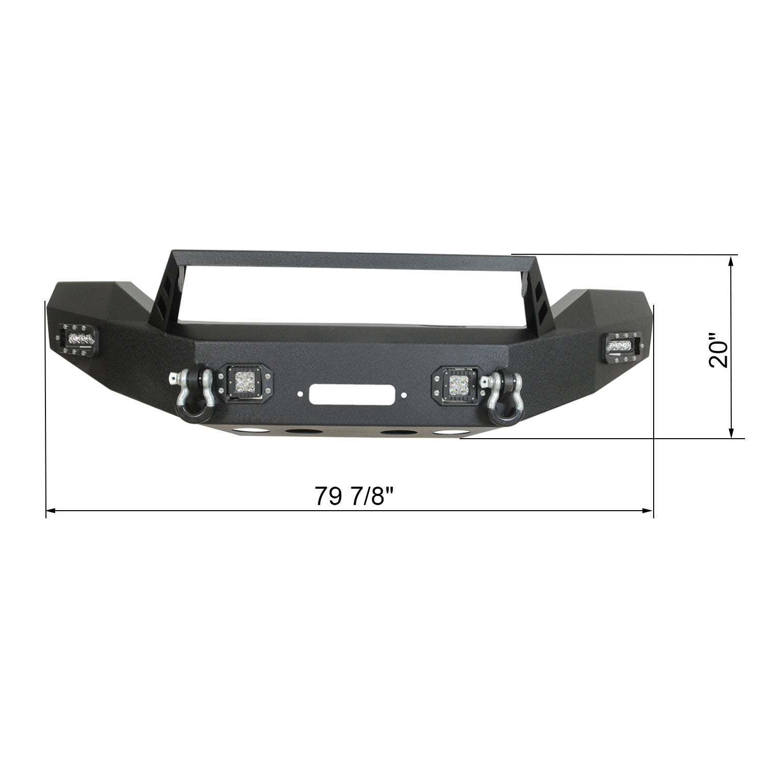 16-18 GMC Sierra 1500 LED Front Winch Bumper (57-0514)