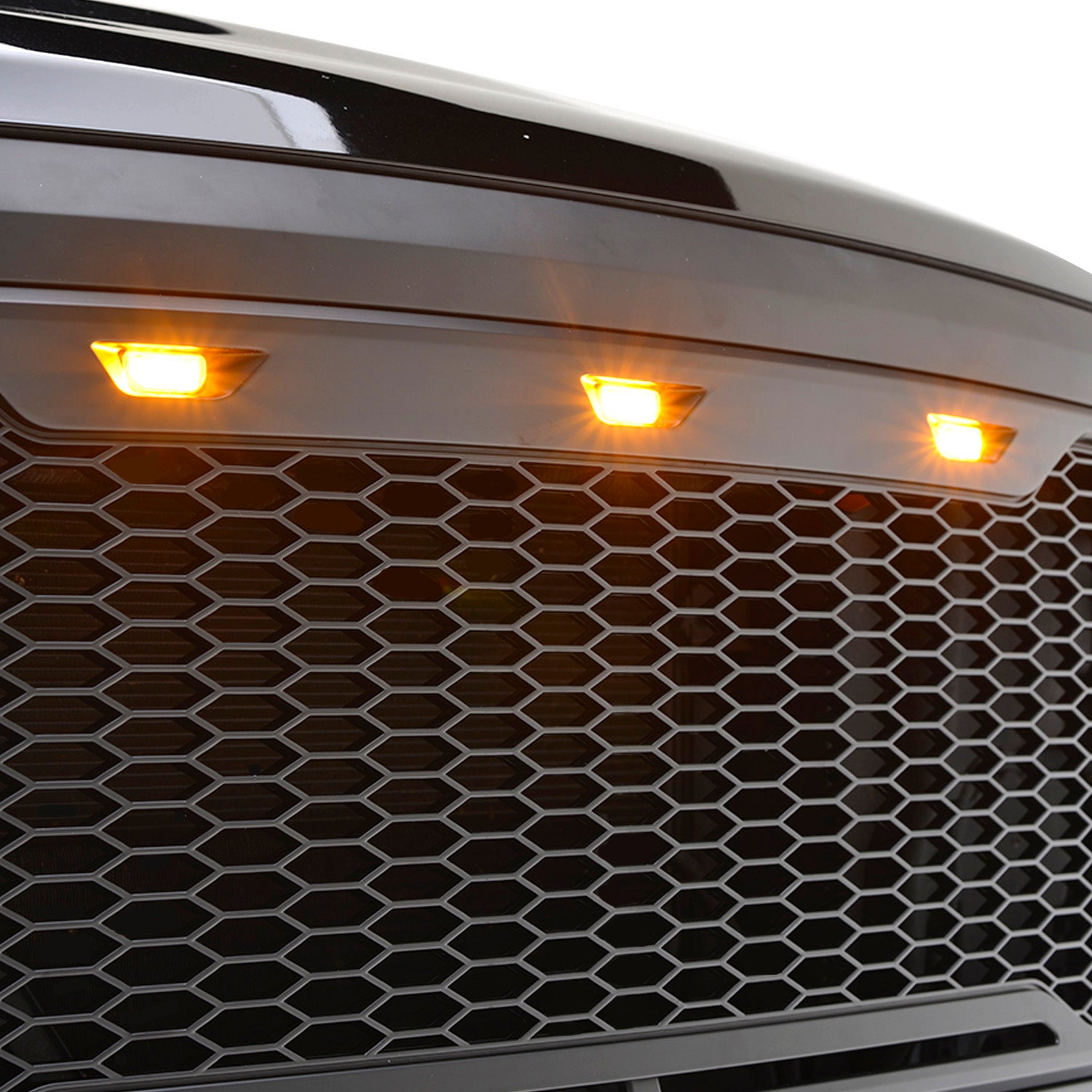 13-18 Dodge Ram 2500/3500 Matte Black ABS LED Impulse Mesh Grille (41-0176MB)