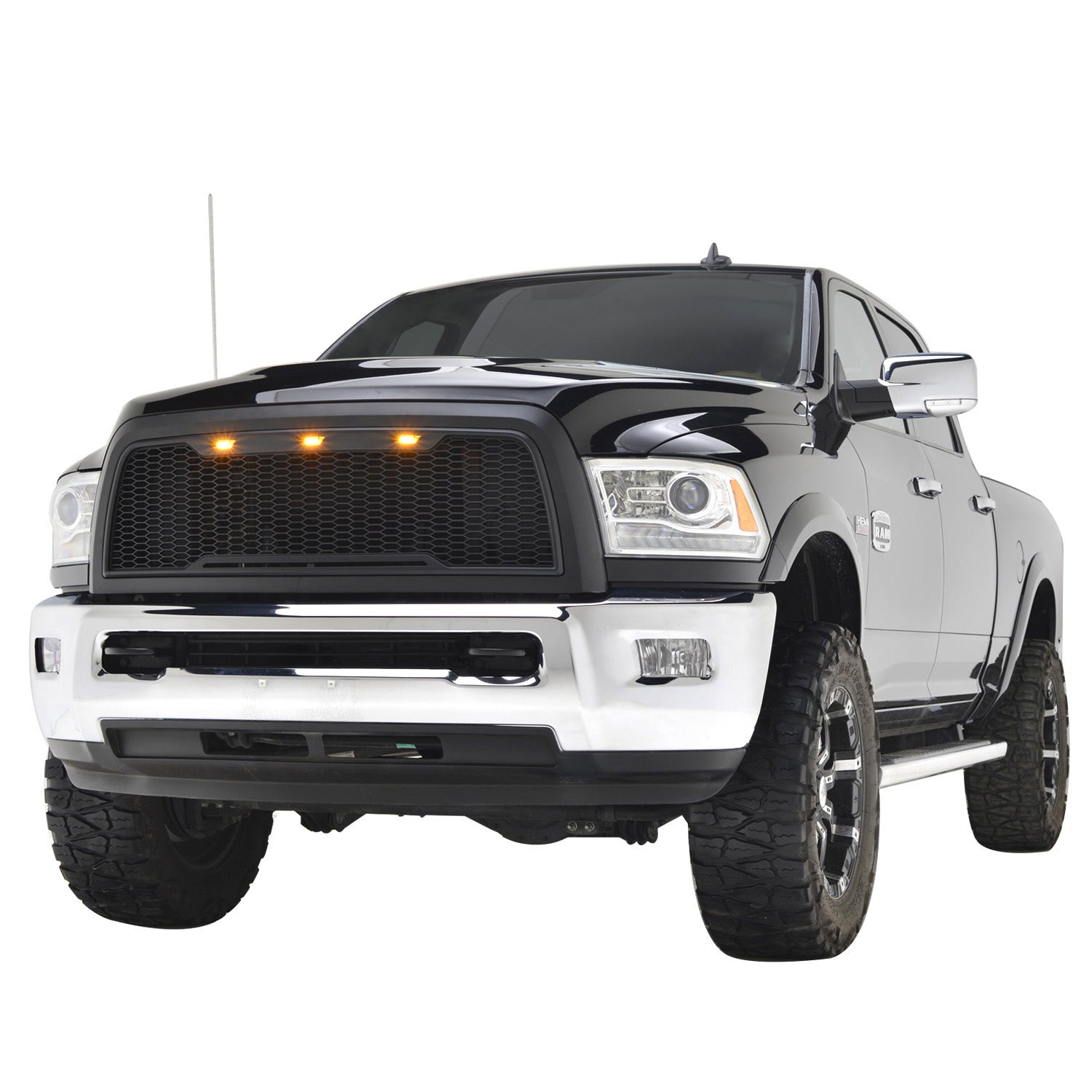 13-18 Dodge Ram 2500/3500 Matte Black ABS LED Impulse Mesh Grille (41-0176MB)