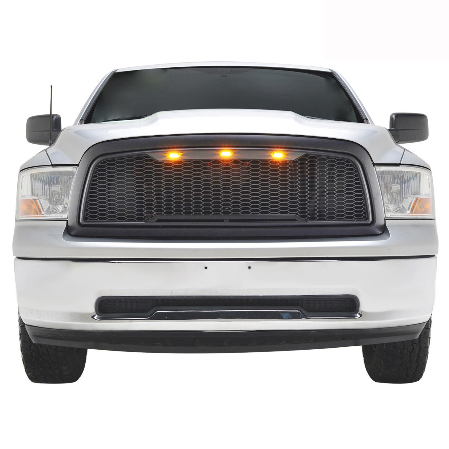 09-12 Dodge Ram 1500 Matte Black ABS LED Impulse Mesh Grille (41-0180MB)