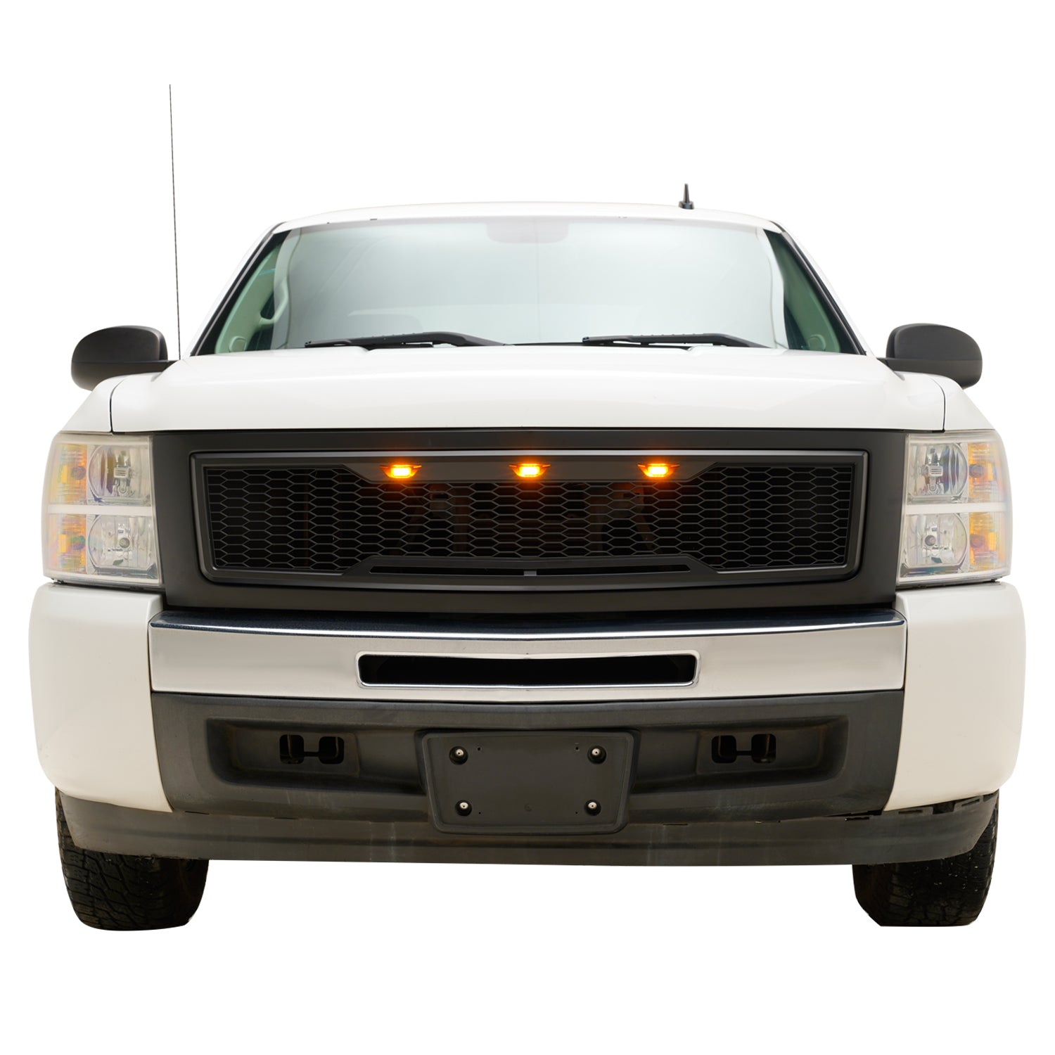 07-13 Chevy Silverado 1500 Matte Black ABS LED Impulse Mesh Grille (41-0196MB)