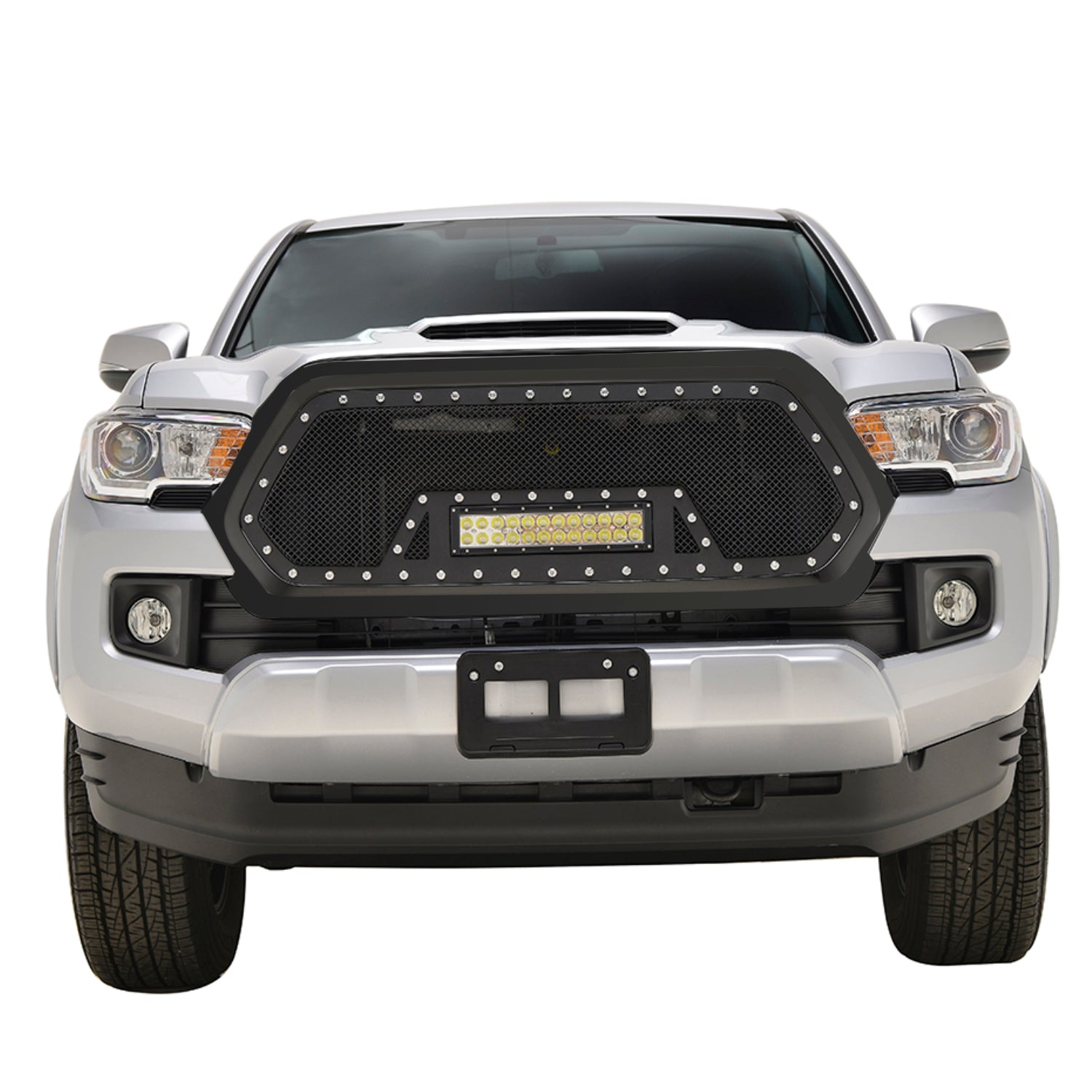 16-19 Toyota Tacoma Evolution Matte Black Stainless Steel Grille (48-0856)