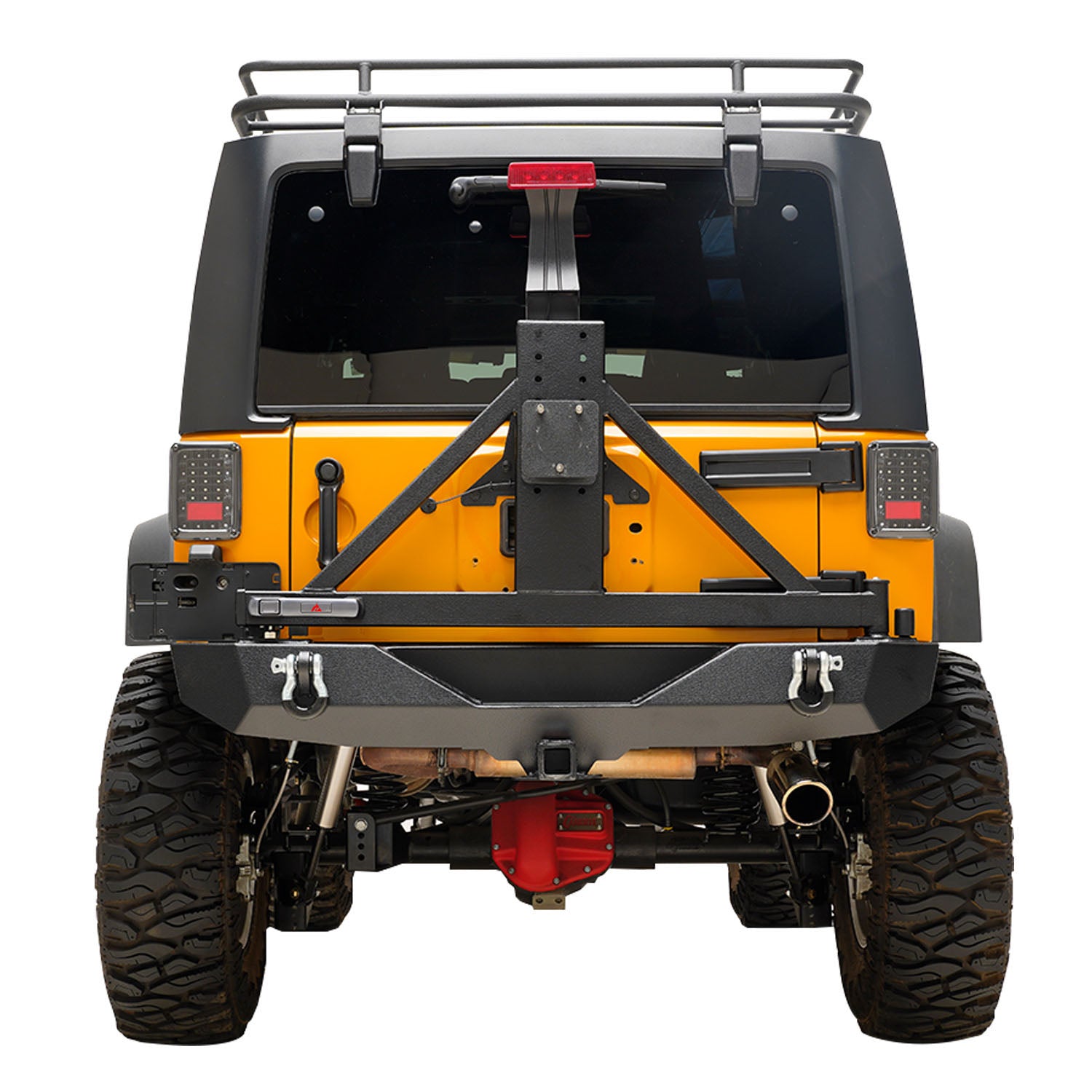 07-18 Jeep Wrangler JK Body Width Rear Bumper with SureGrip Tire Carrier (51-0315)