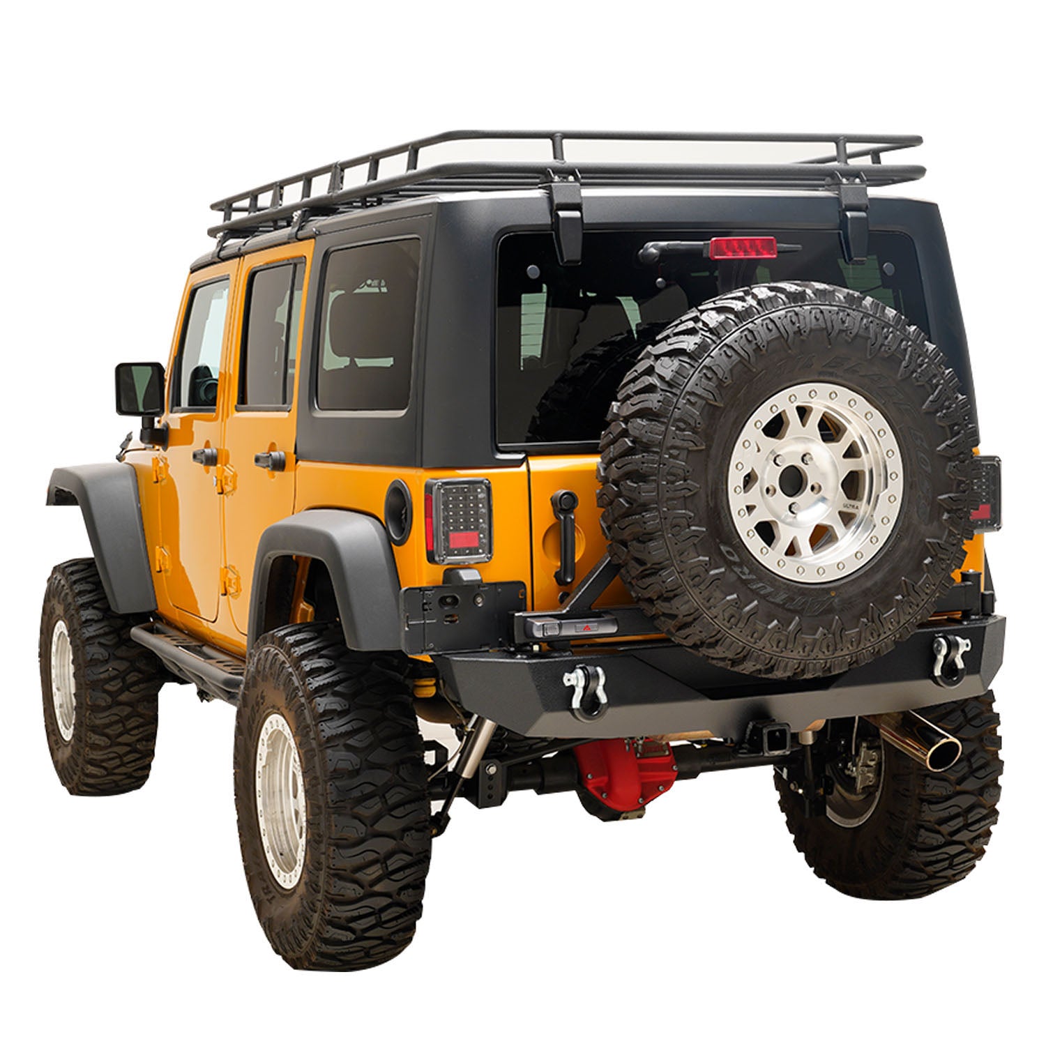 07-18 Jeep Wrangler JK Body Width Rear Bumper with SureGrip Tire Carrier (51-0315)