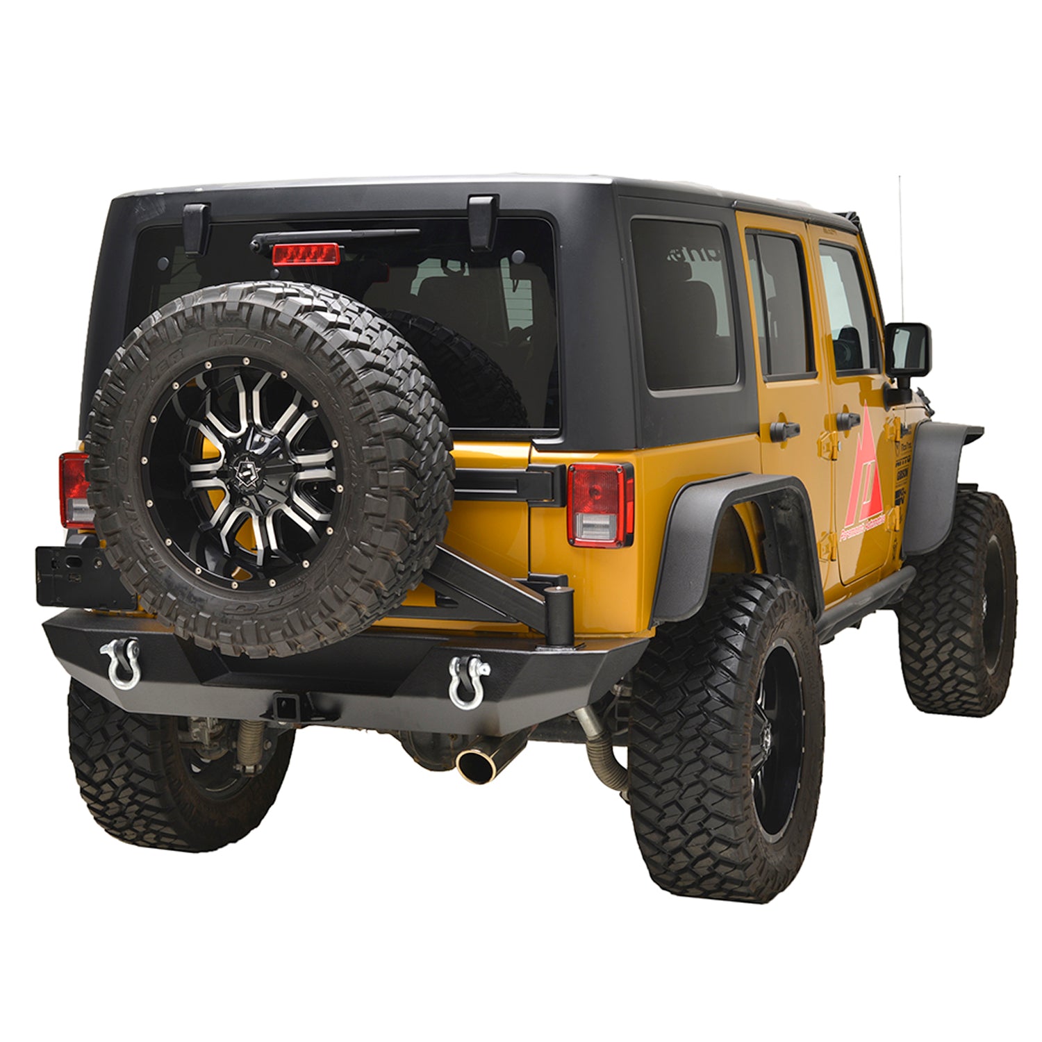 07-23 Jeep Wrangler JK/JL & Gladiator JT Body Width Rear Bumper with Tailgate Tire Carrier (51-0395)