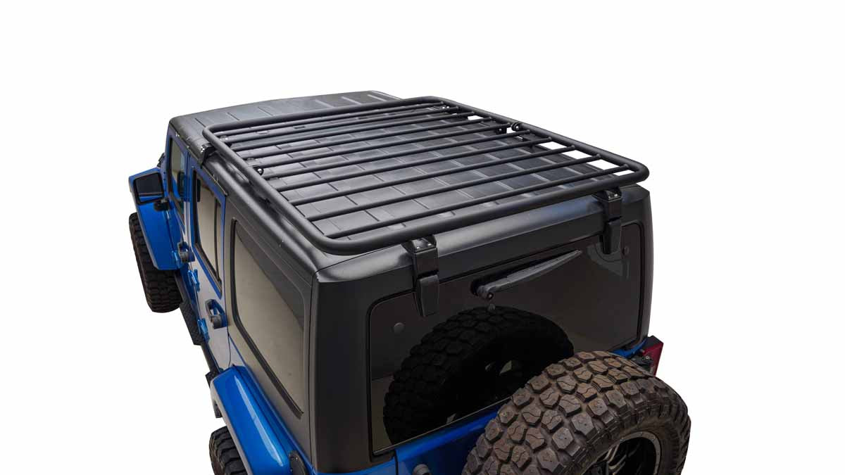 07-18 Jeep Wrangler JK Flat Roof Rack (2 Door/4 door) (81-10802)
