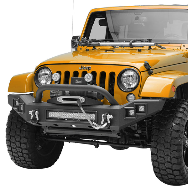 07-18 Jeep Wrangler JK Full-Width LED Light Style Front Bumper (51-701 ...